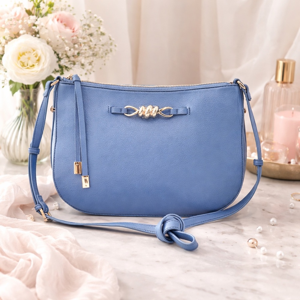 Anne Klein “Gina” Elemental Blue Crossbody/Shoulder Bag NWT (Model AKH5198)